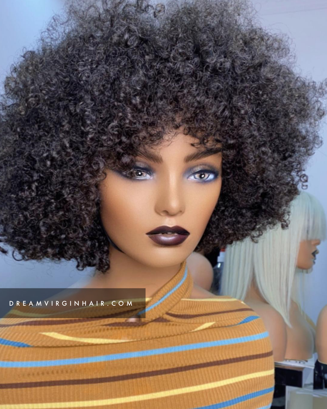 perruque naturelle coupe afro